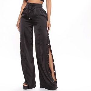 wide leg satin pants